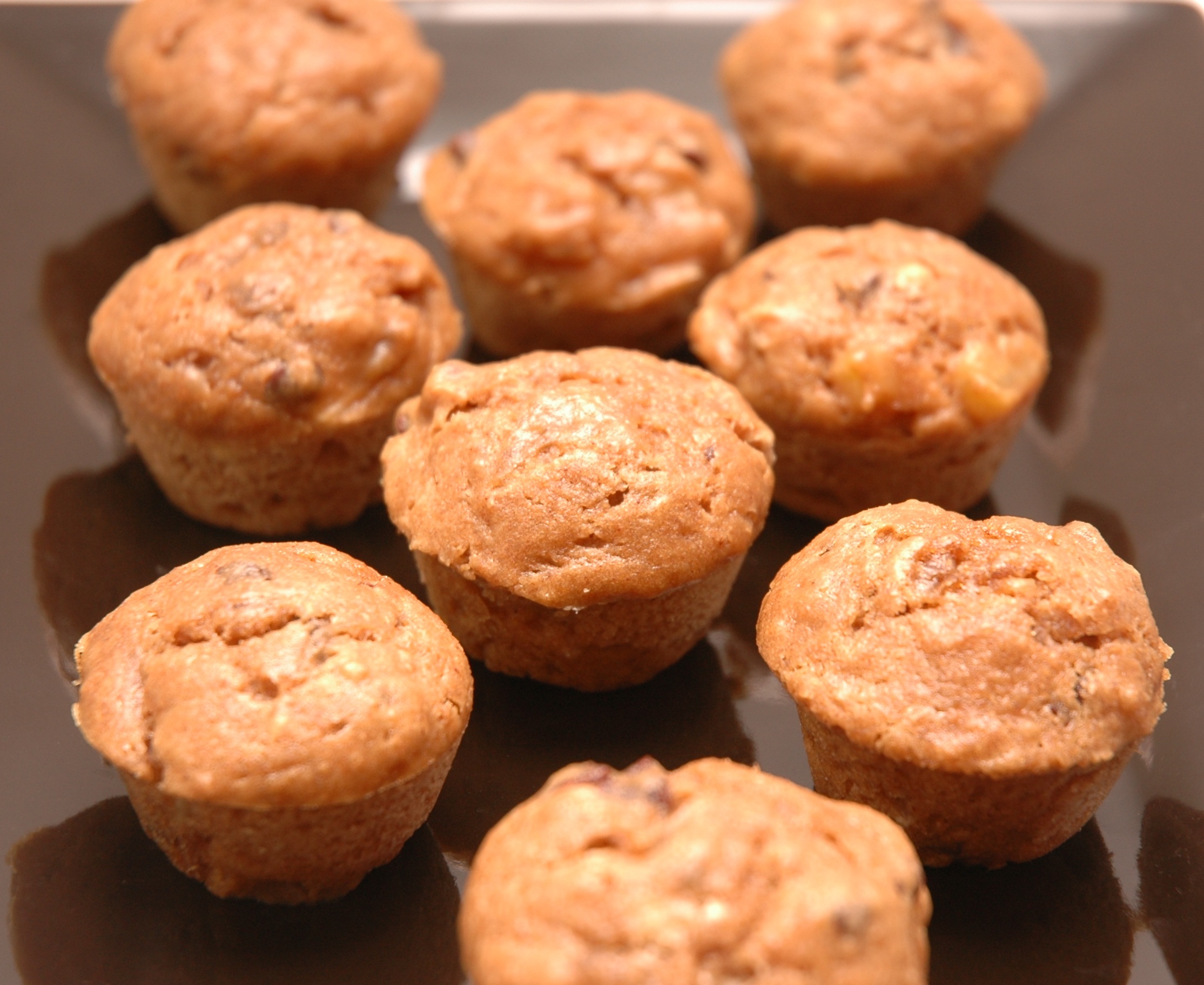 banana peanut butter chocolate chip muffins