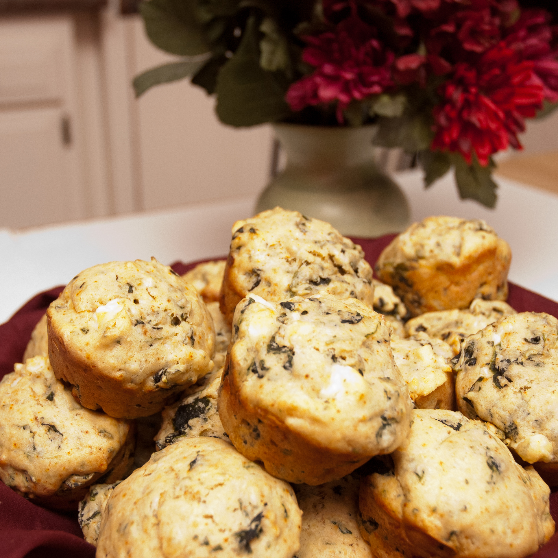 spinach feta muffins