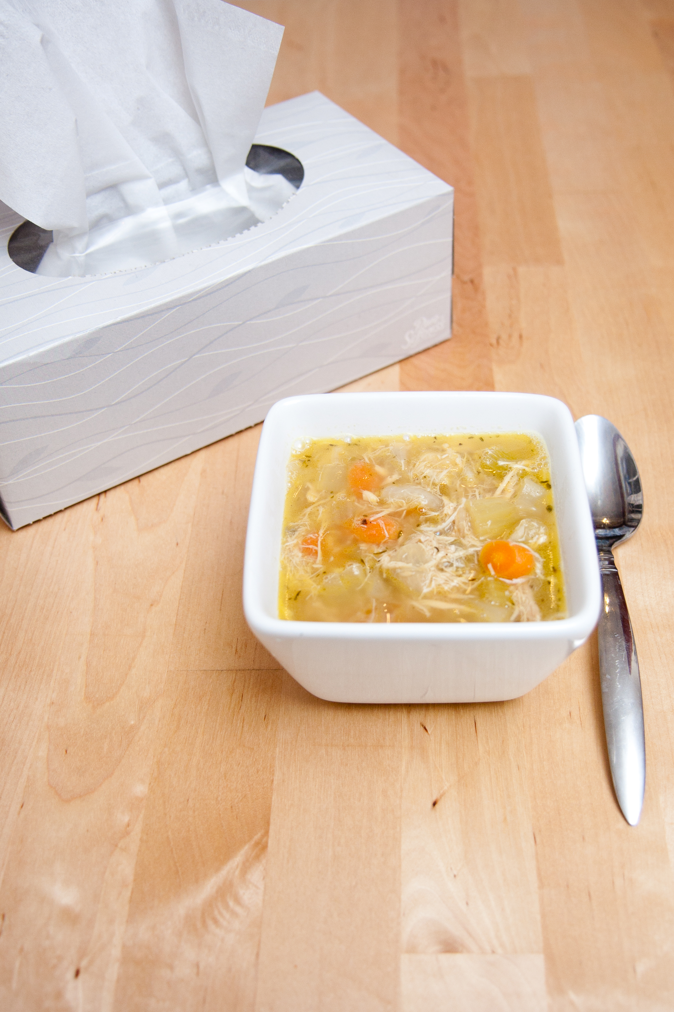 chicken soup with tissues