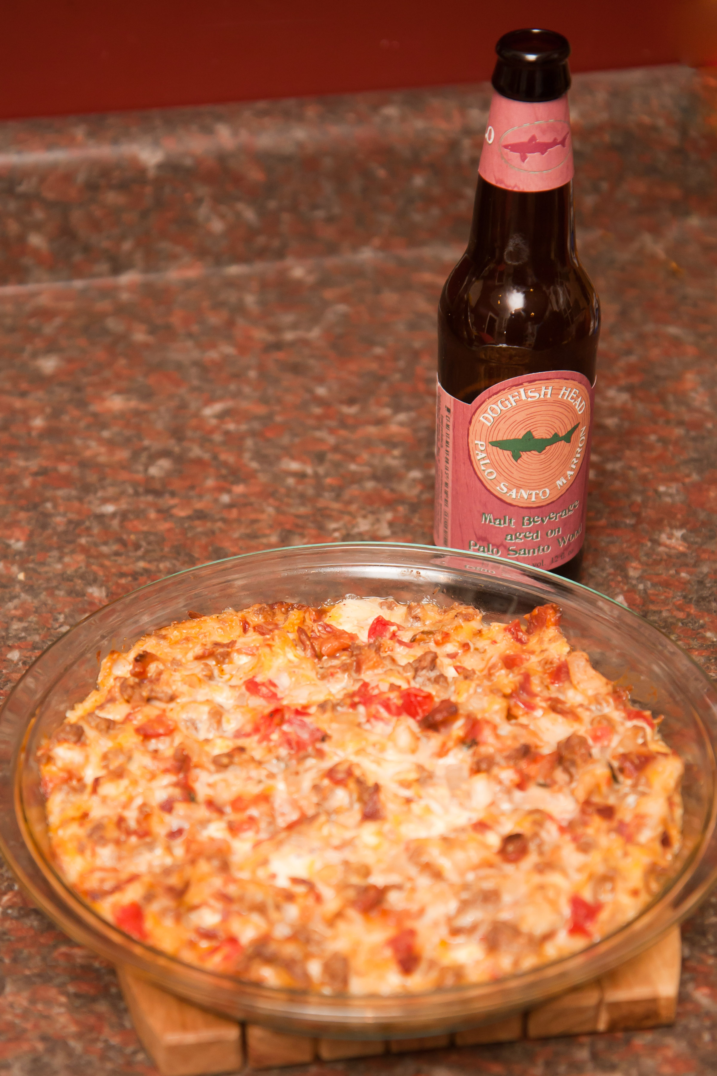 bacon cheeseburger dip n beer