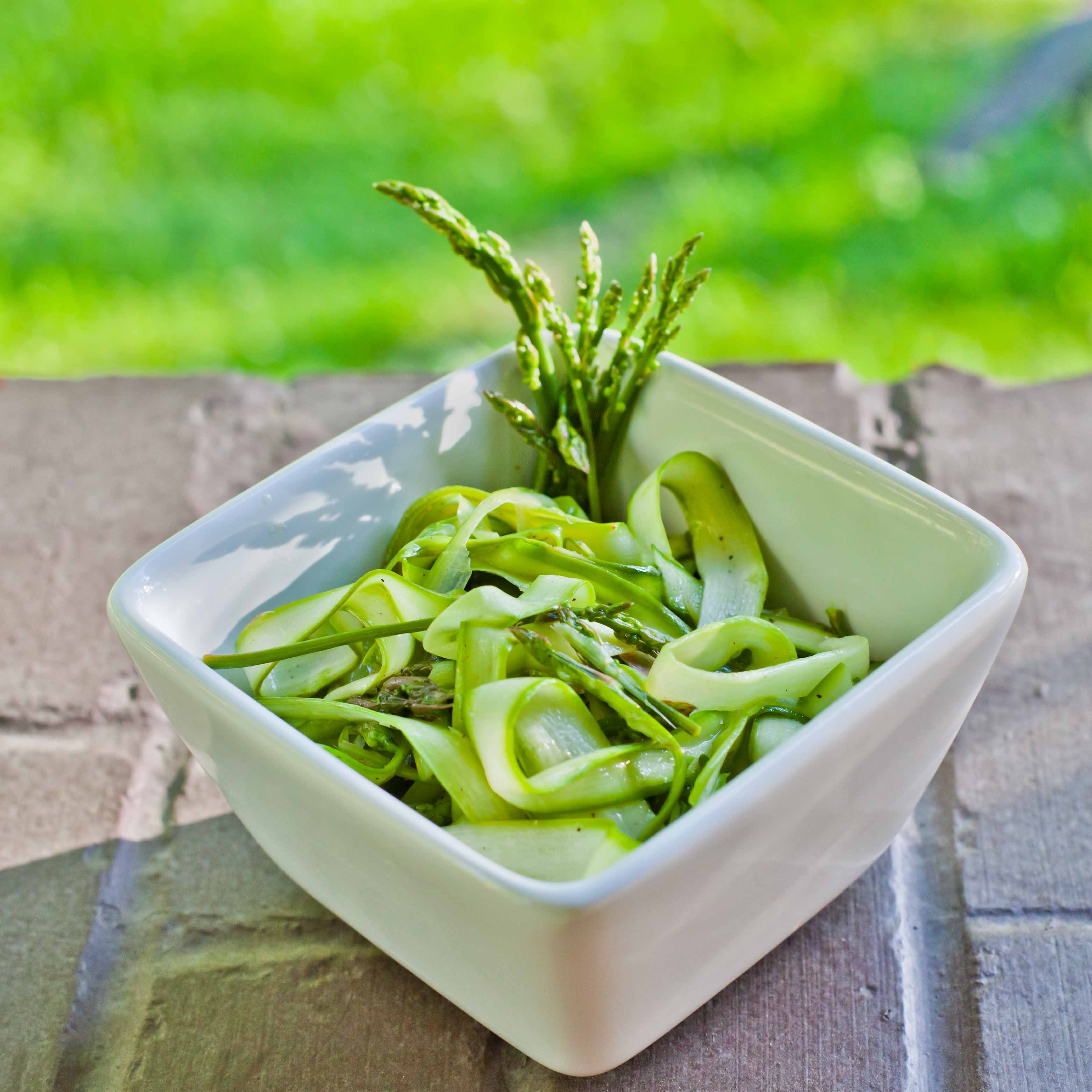 shaved asparagus salad