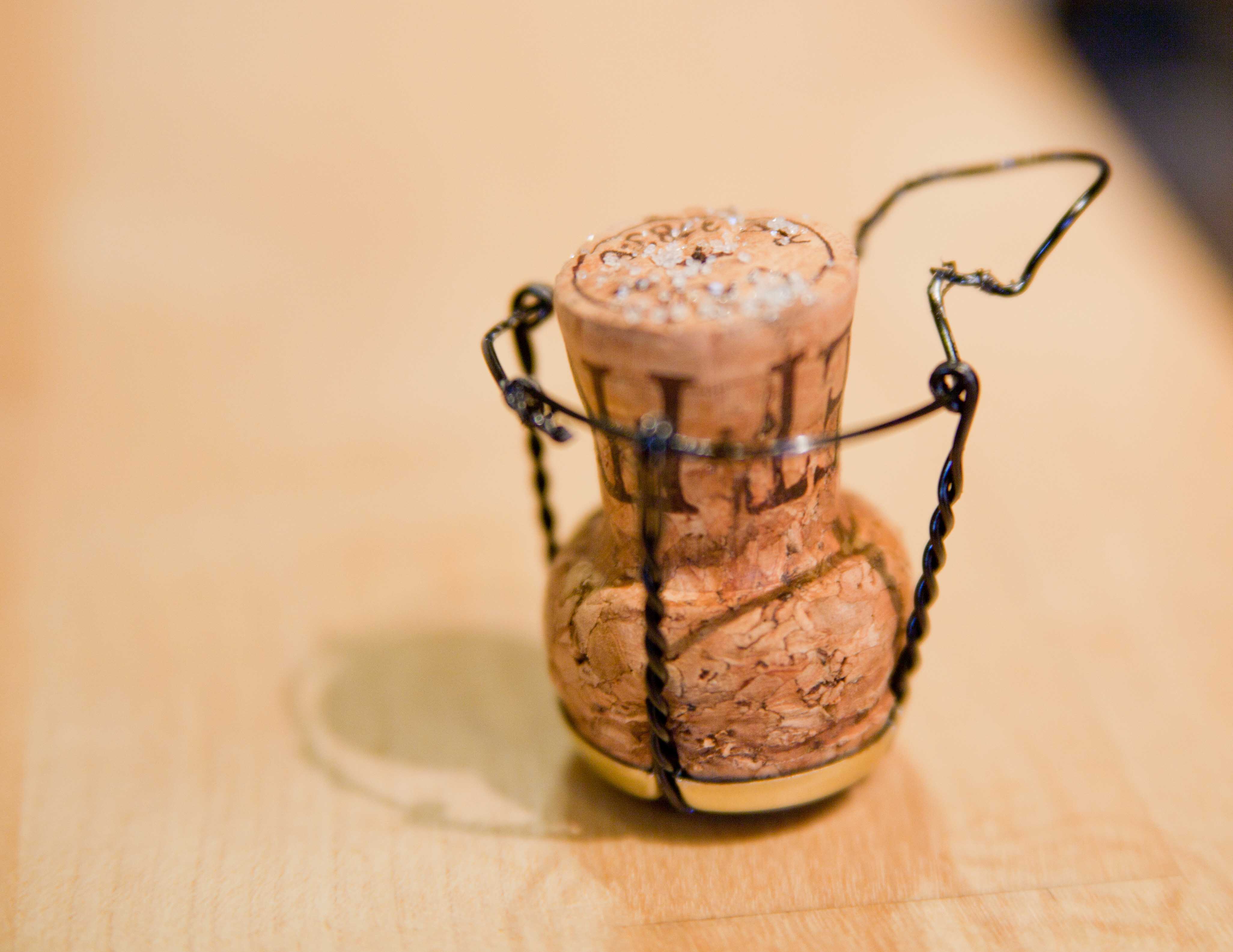 cork with crystals