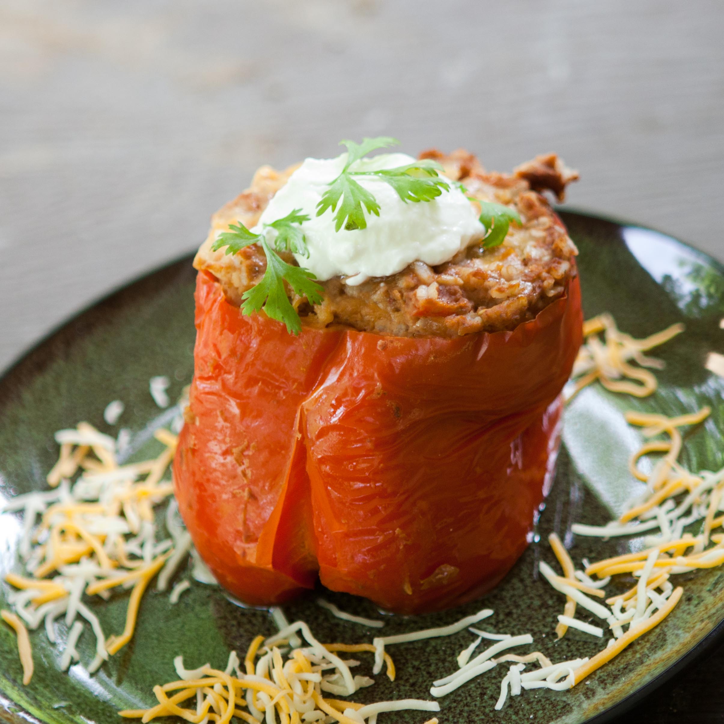 Vegetarian Mexican Stuffed Pepper