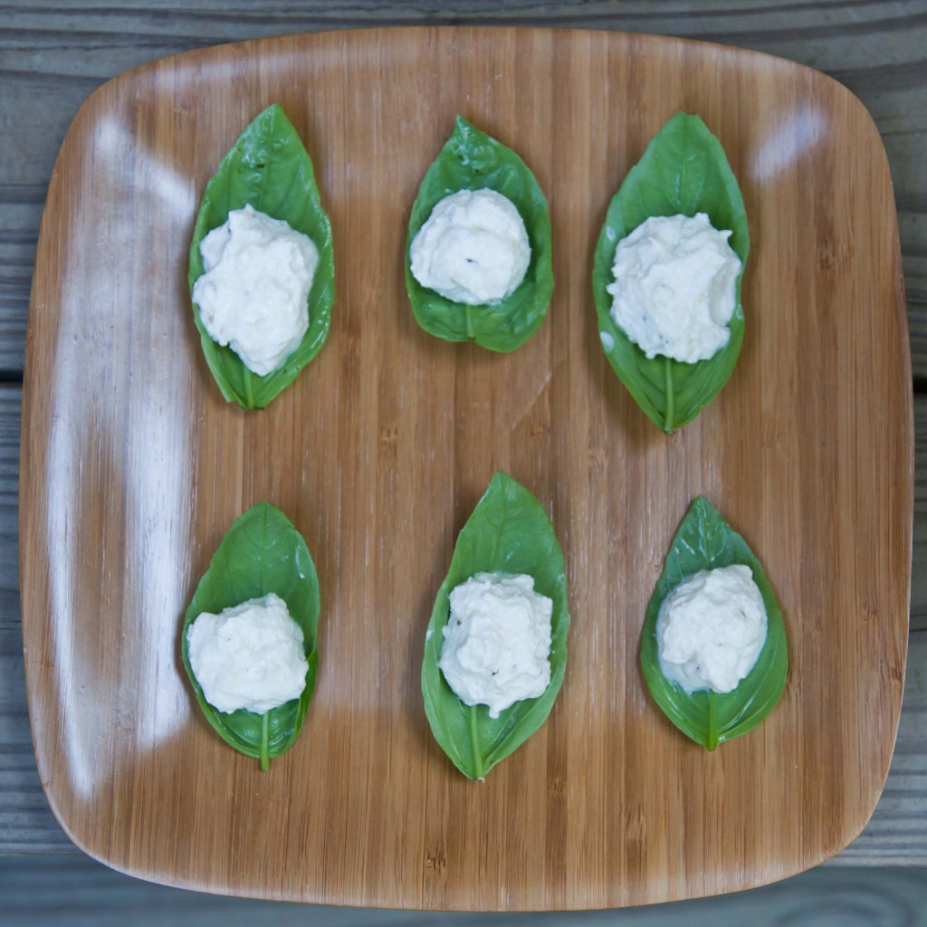 Hunger Games Goat Cheese Balls wrapped in Basil