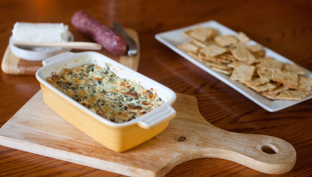 baked basil dip spread