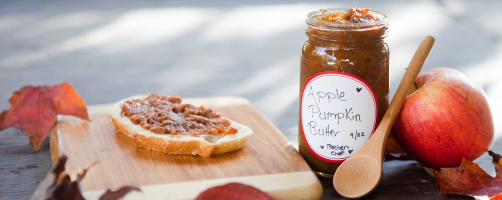 Pumpkin Apple Butter on a slice of bread