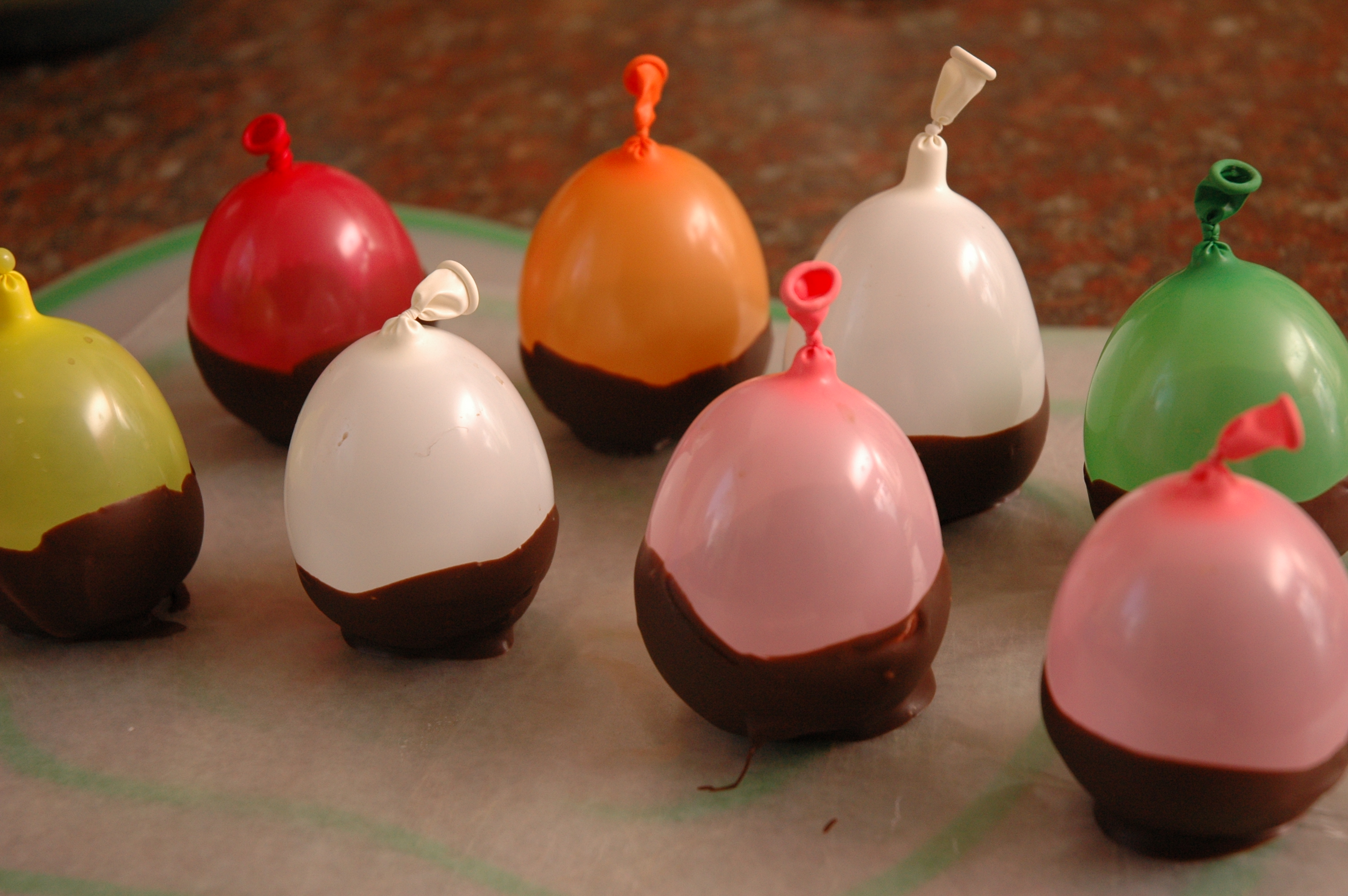 Chocolate cups. Chocolate Balloon.