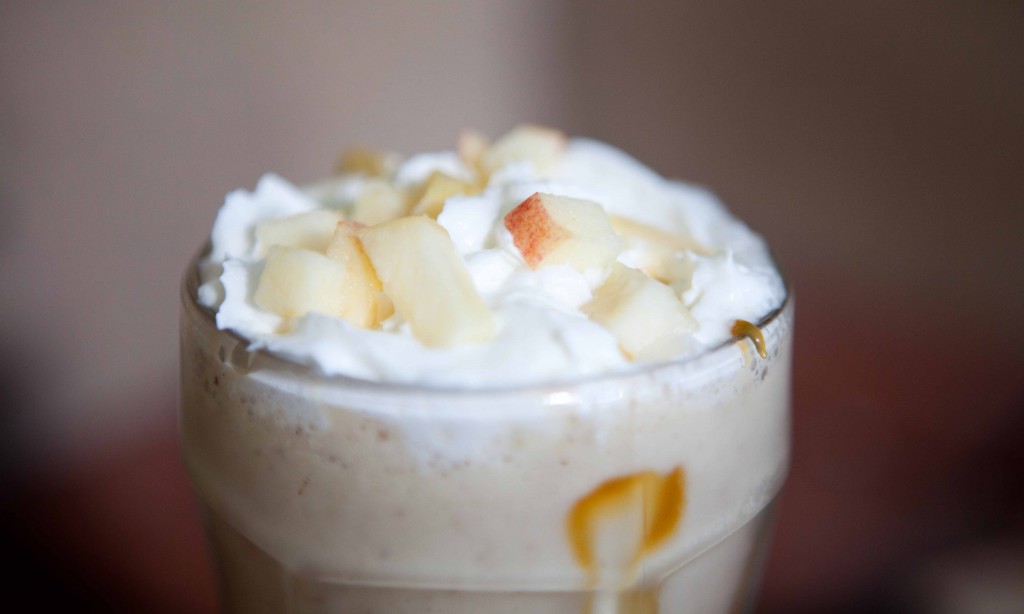 Whipped Cream and Apple topped Shake